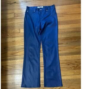 Paris Blues Y2K Shiny Blue Bootcut Pants 11 Retro Low Rise Trendy Style